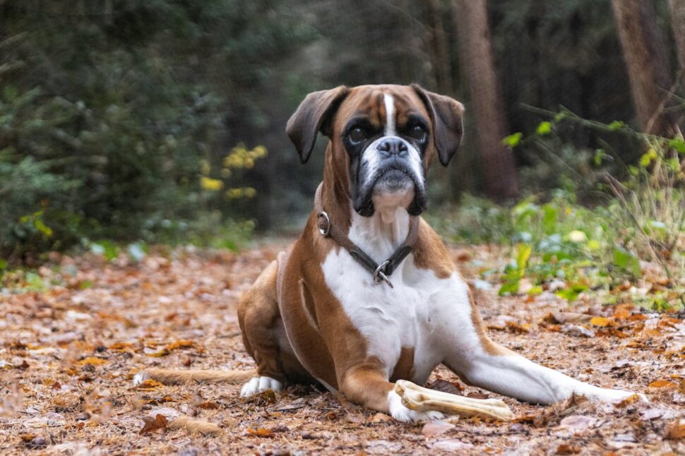 Boxer lying down