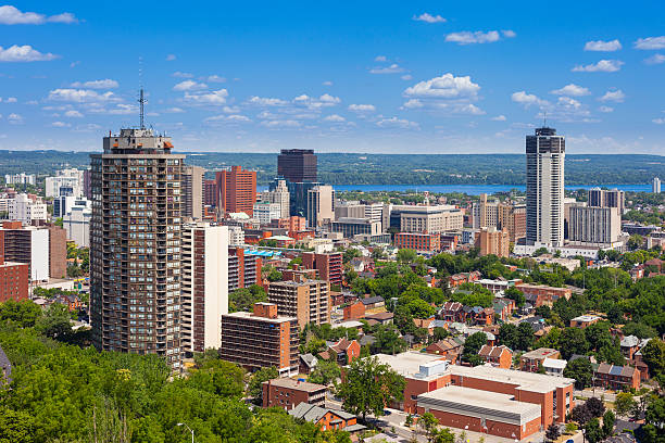 best places to visit in december pictured: Cityscape of Hamilton, Canada.