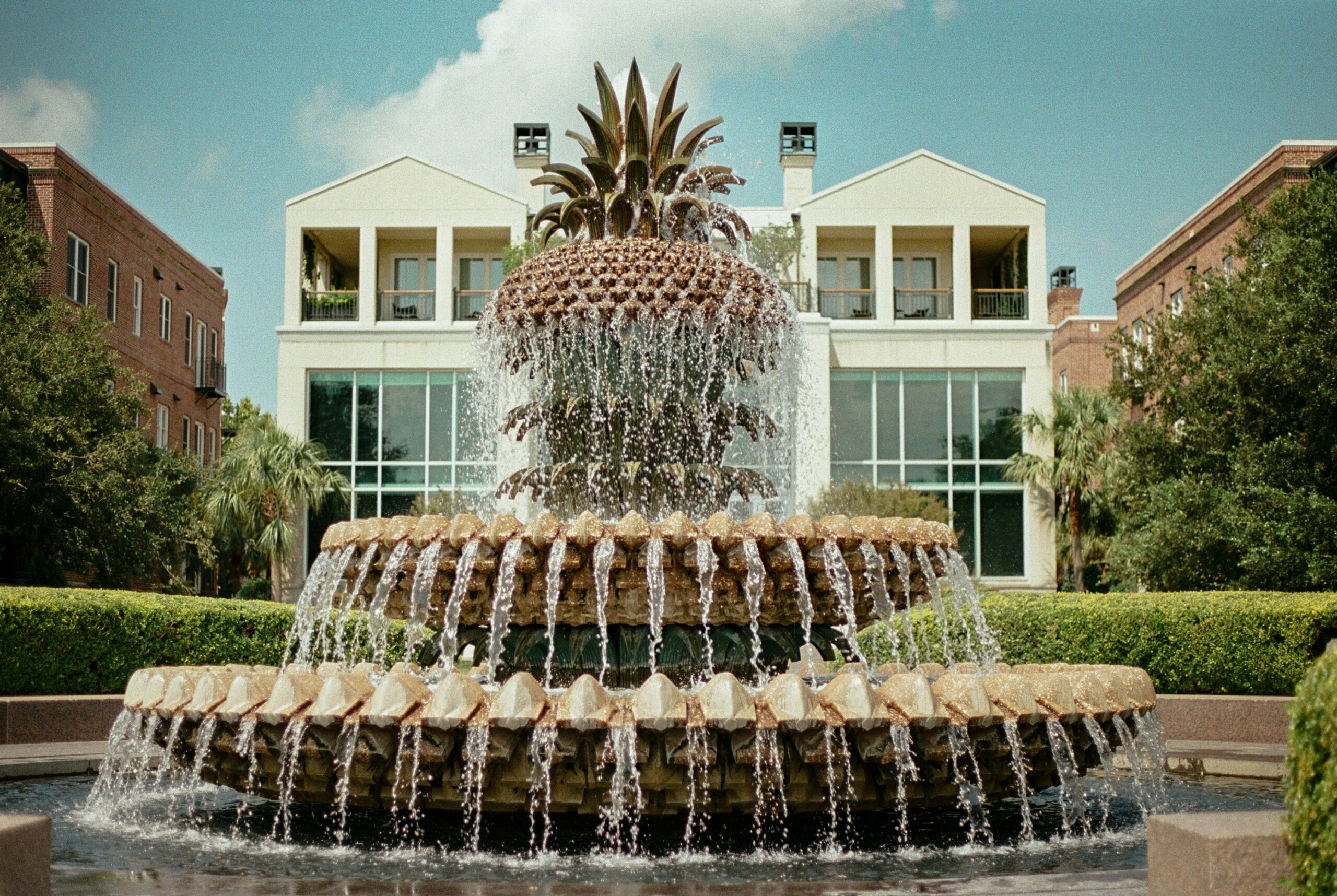 This museum is a popular place to visit during a spring visit to Charleston. 
pictured: the pineapple fountain in Charleston