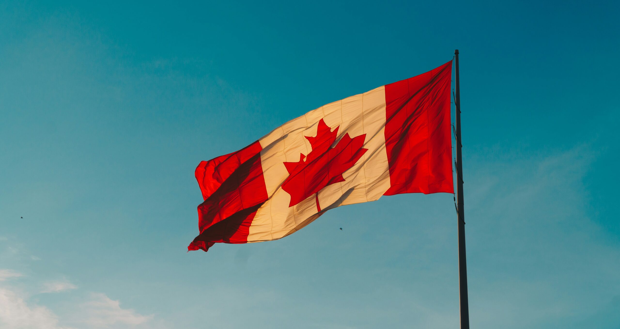 Spring is the best time to visit Toronto since there may be deals for travelers. 
pictured: Canadian flag