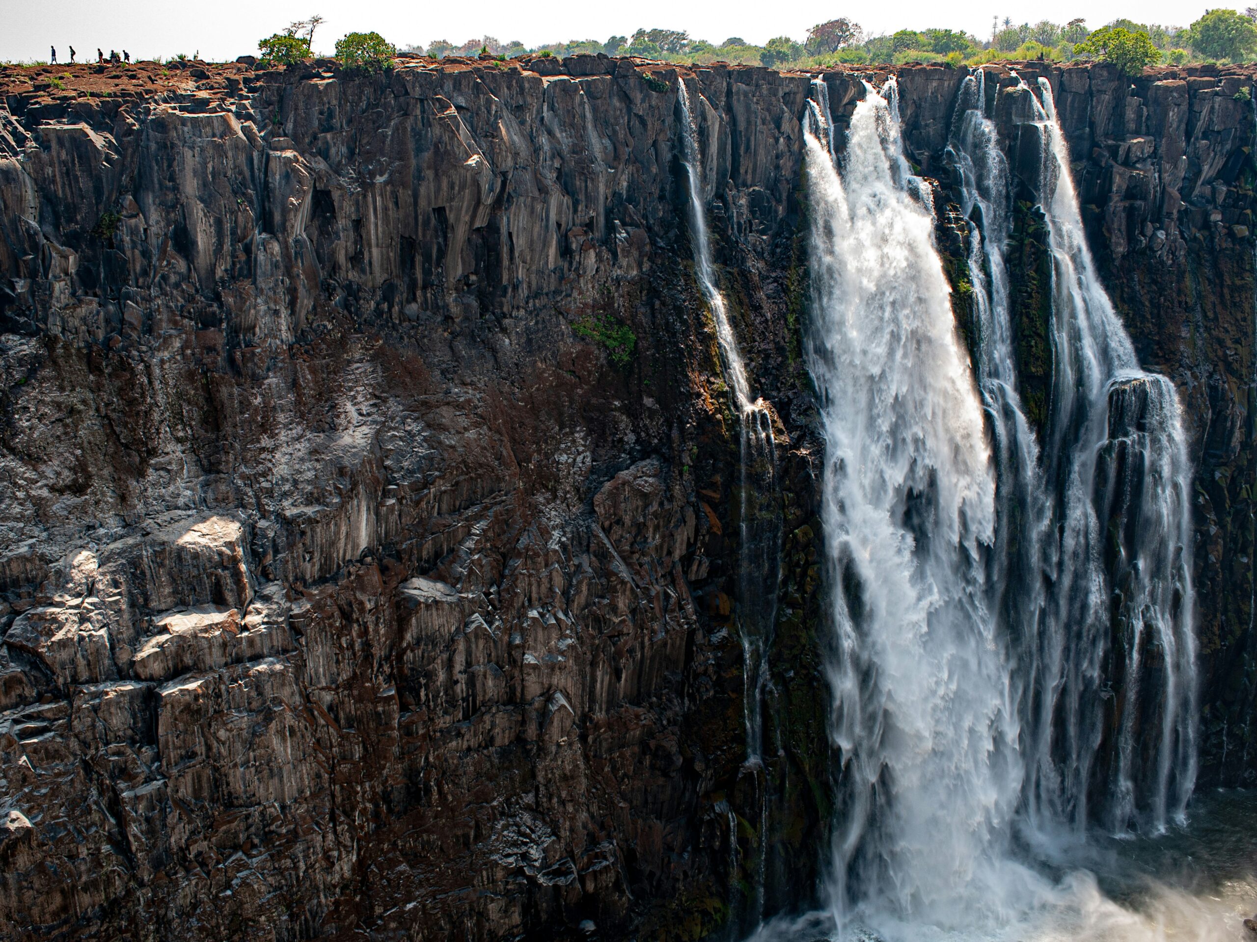 Victoria Falls is a stunning attraction in Zimbabwe. 
pictured: Victoria Falls