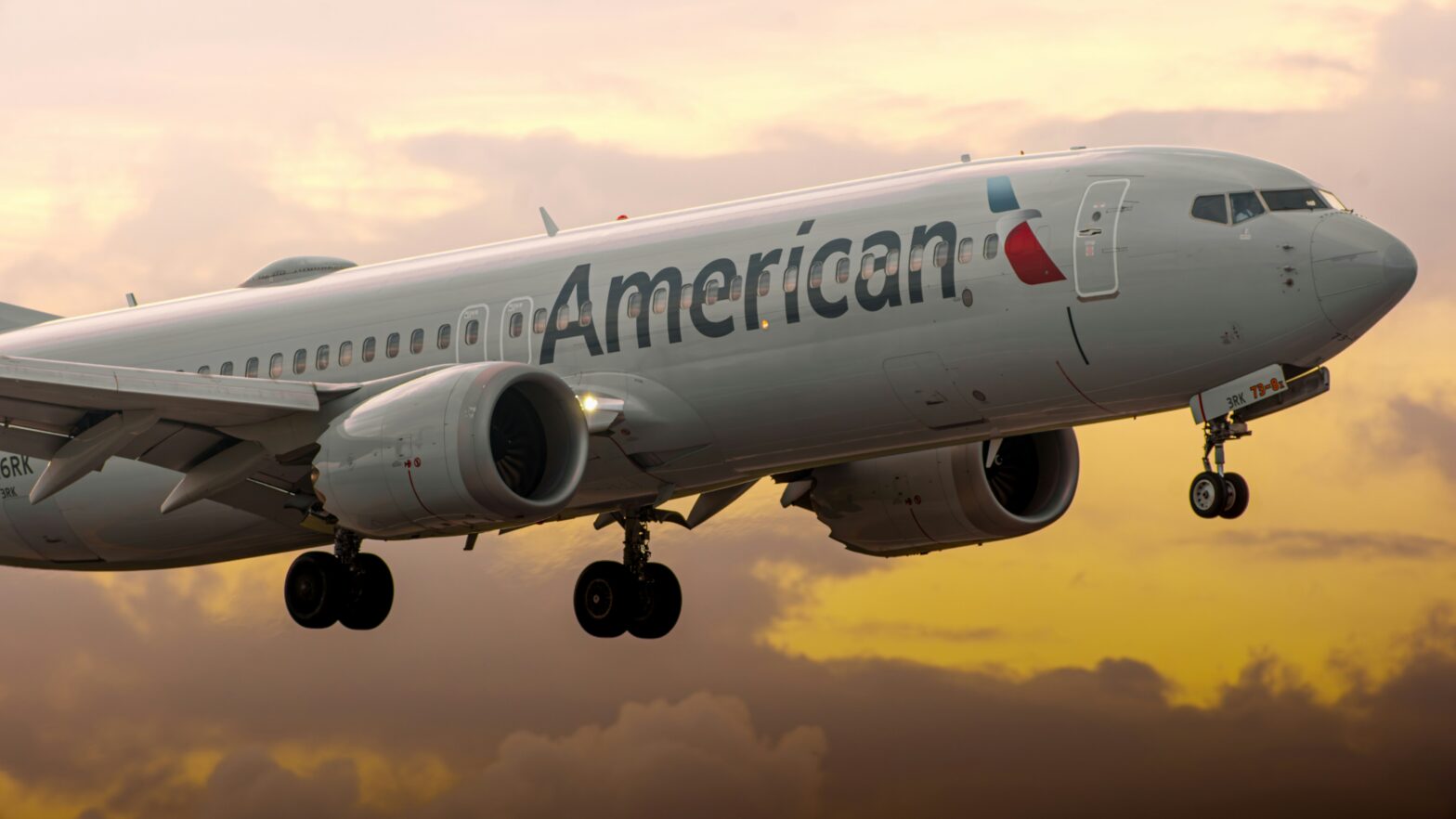 American Airlines aircraft in the air