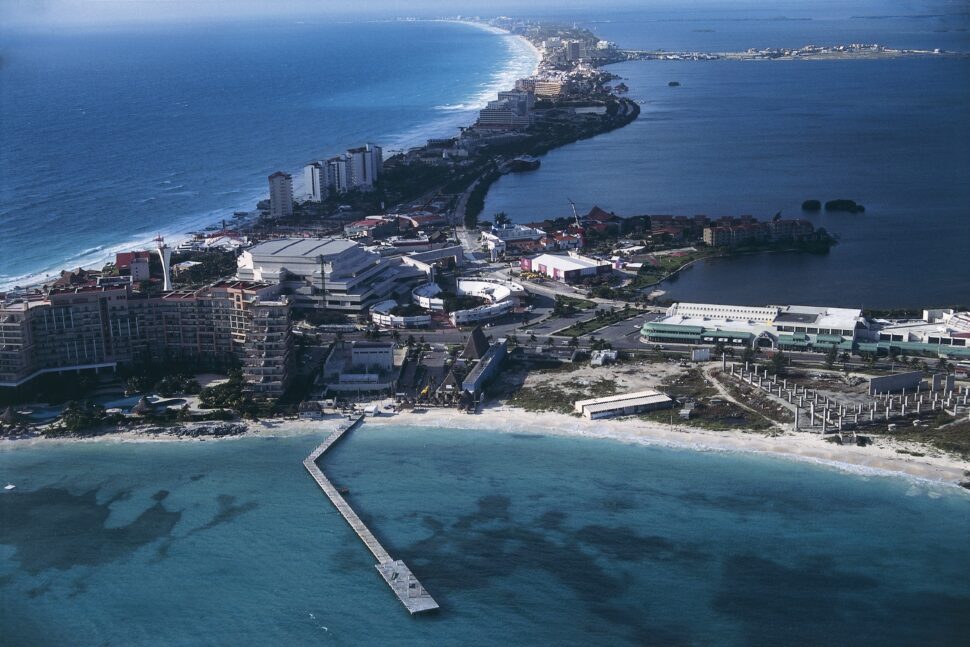 Cabo vs. Cancún pictured: Cancun beach