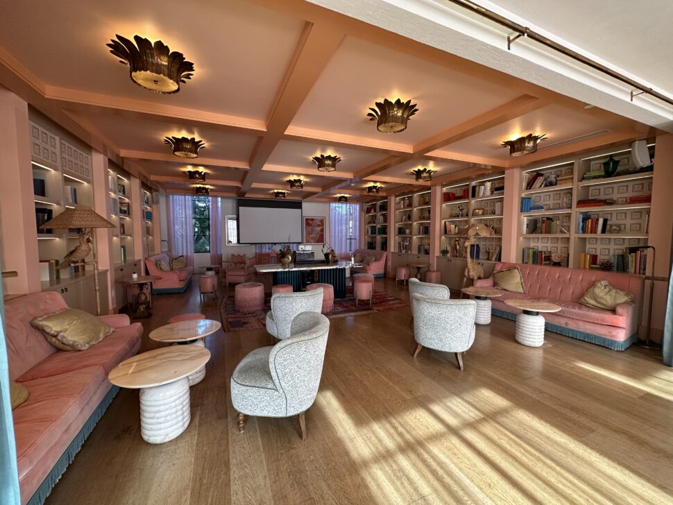 The library at The Goodtime Hotel in Miami 