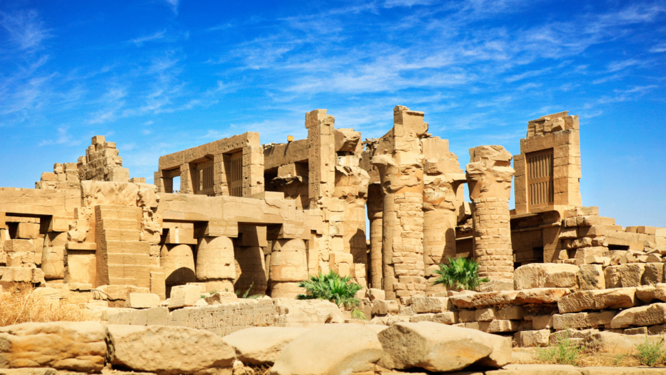 Wide view of the Karnak Temple in Egypt