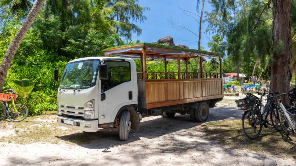 A truck in the Seychelles. 