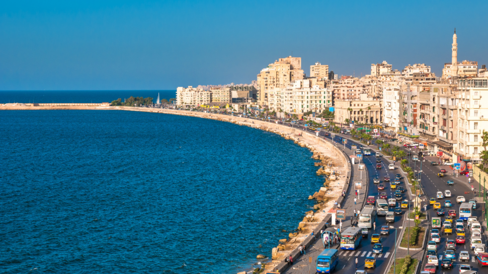 View of Alexandira Harbor Egypt