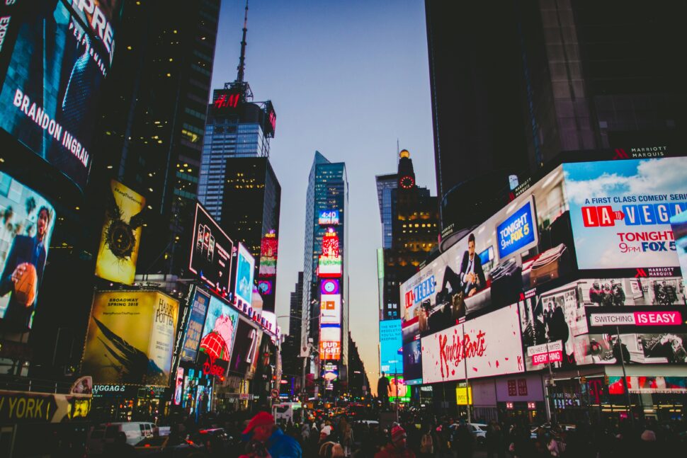 Astrology-based travel guides pictured: Times Square, New York