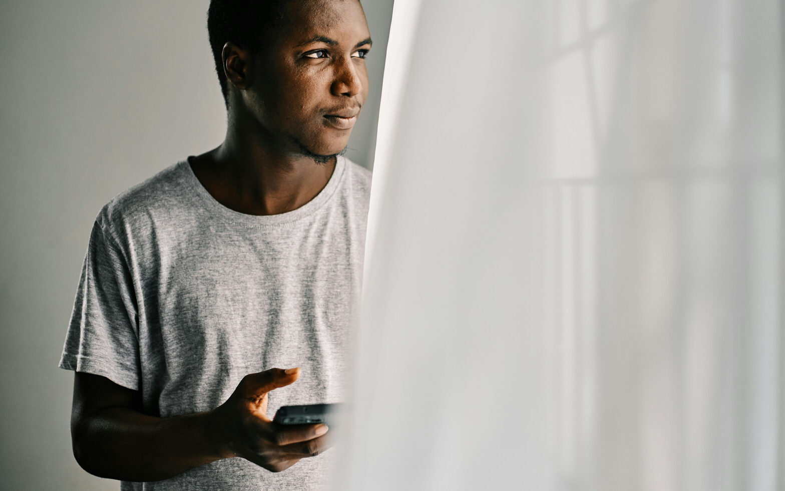 Man with smartphone in his hands.