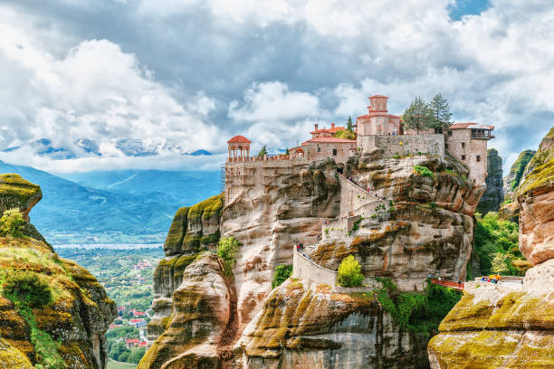 pictured: Meteora monastery, Greece. UNESCO heritage list.