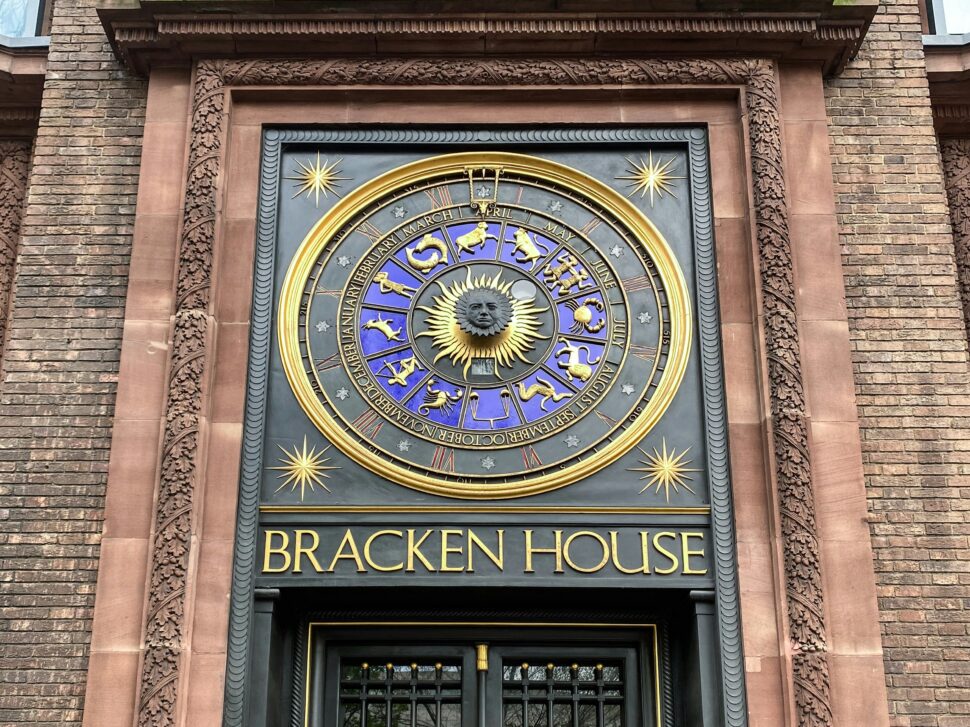 Astrology-based travel guides pictured: Bracken House in London, England