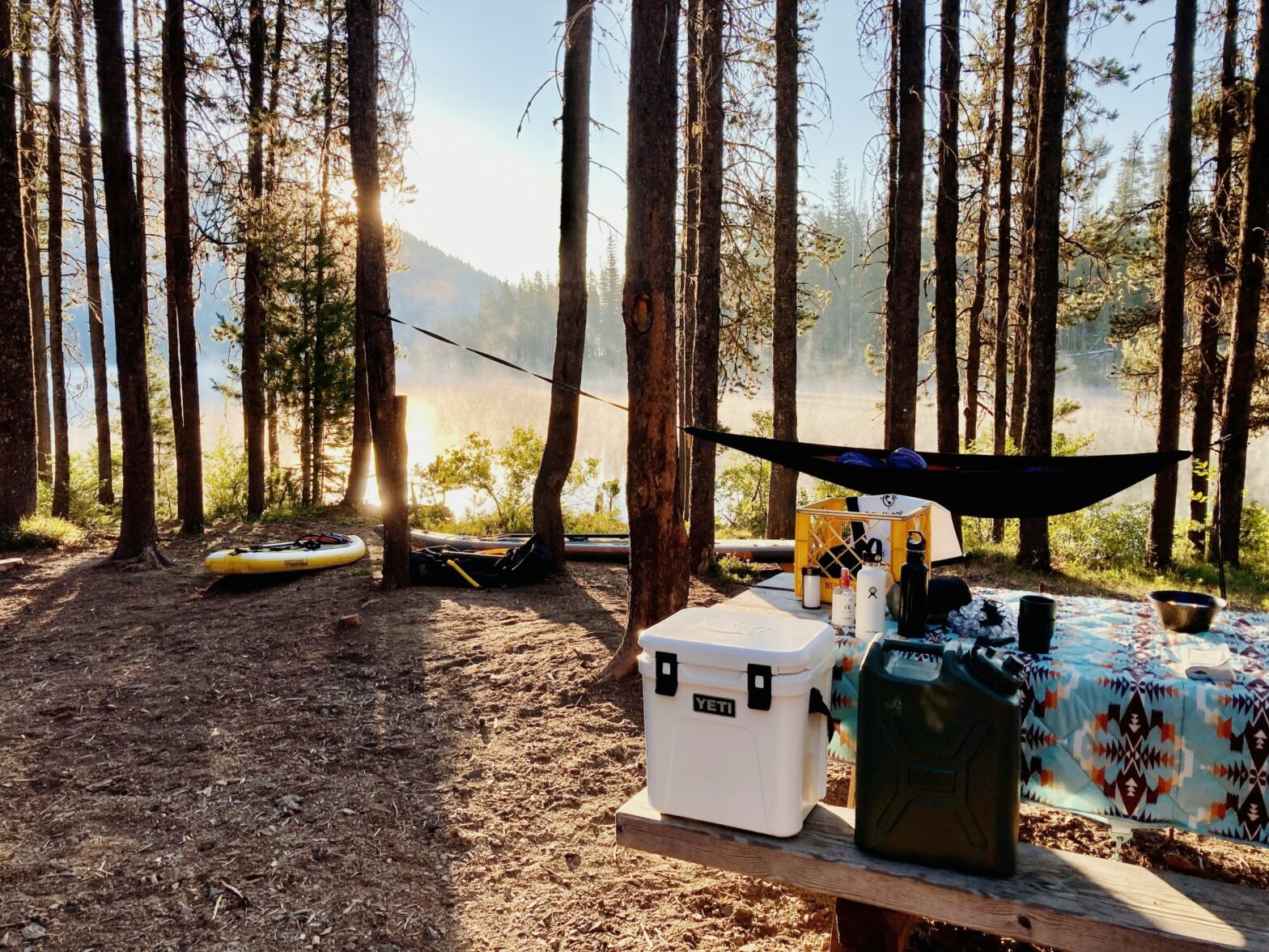 These are the best hydro flasks available to travelers. pictured: camping with hydro flasks