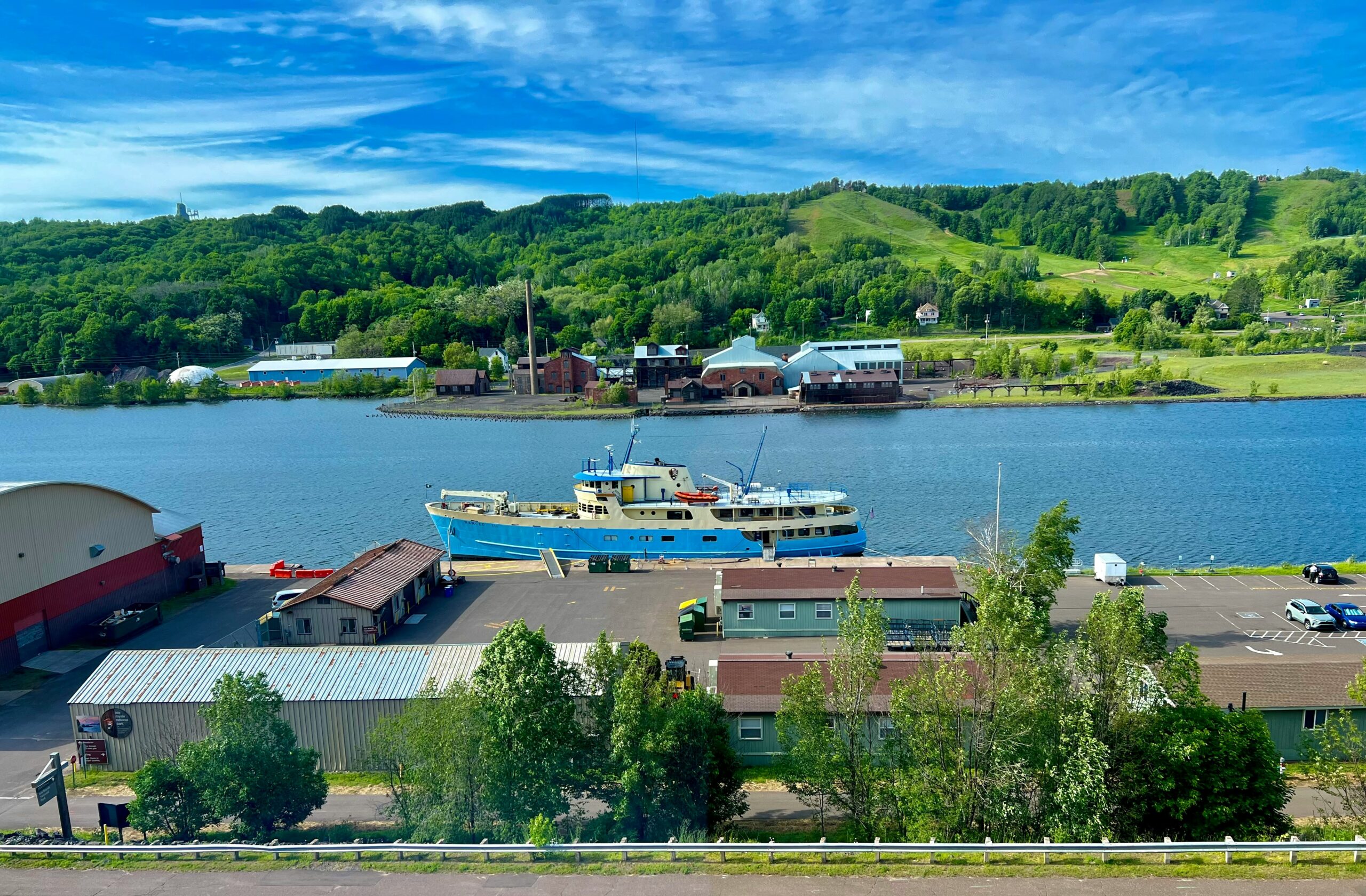 Isle Royale National Park
is a park in Michigan. 
pictured: Isle Royale National Park