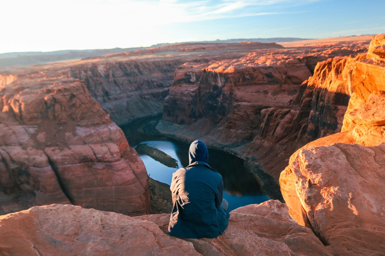 Man in Arizona canyons.