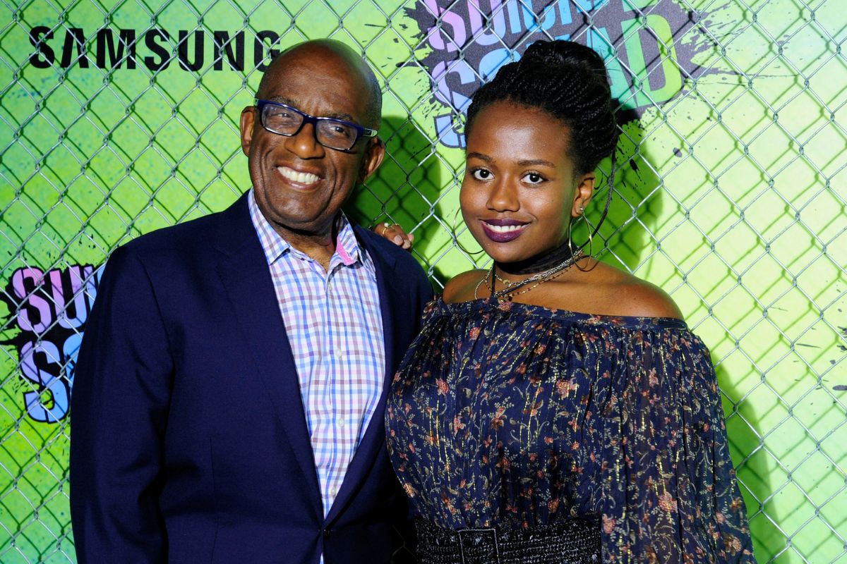 Al Roker and Leila Roker on a red carpet of movie premiere