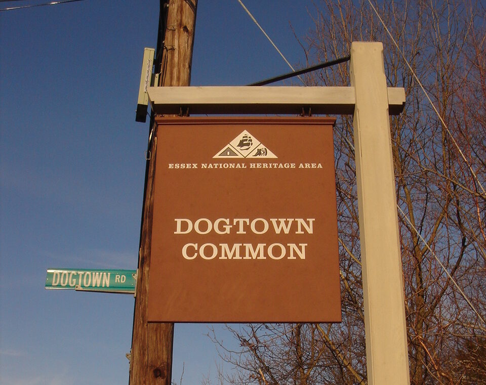 Dogtown sign in Gloucester, Mass