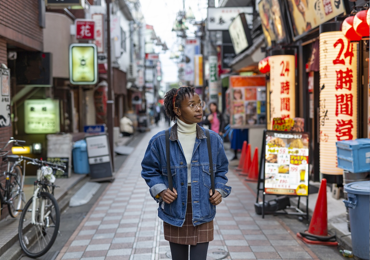 Portrait of a Black woman on the Streets of Tokyo