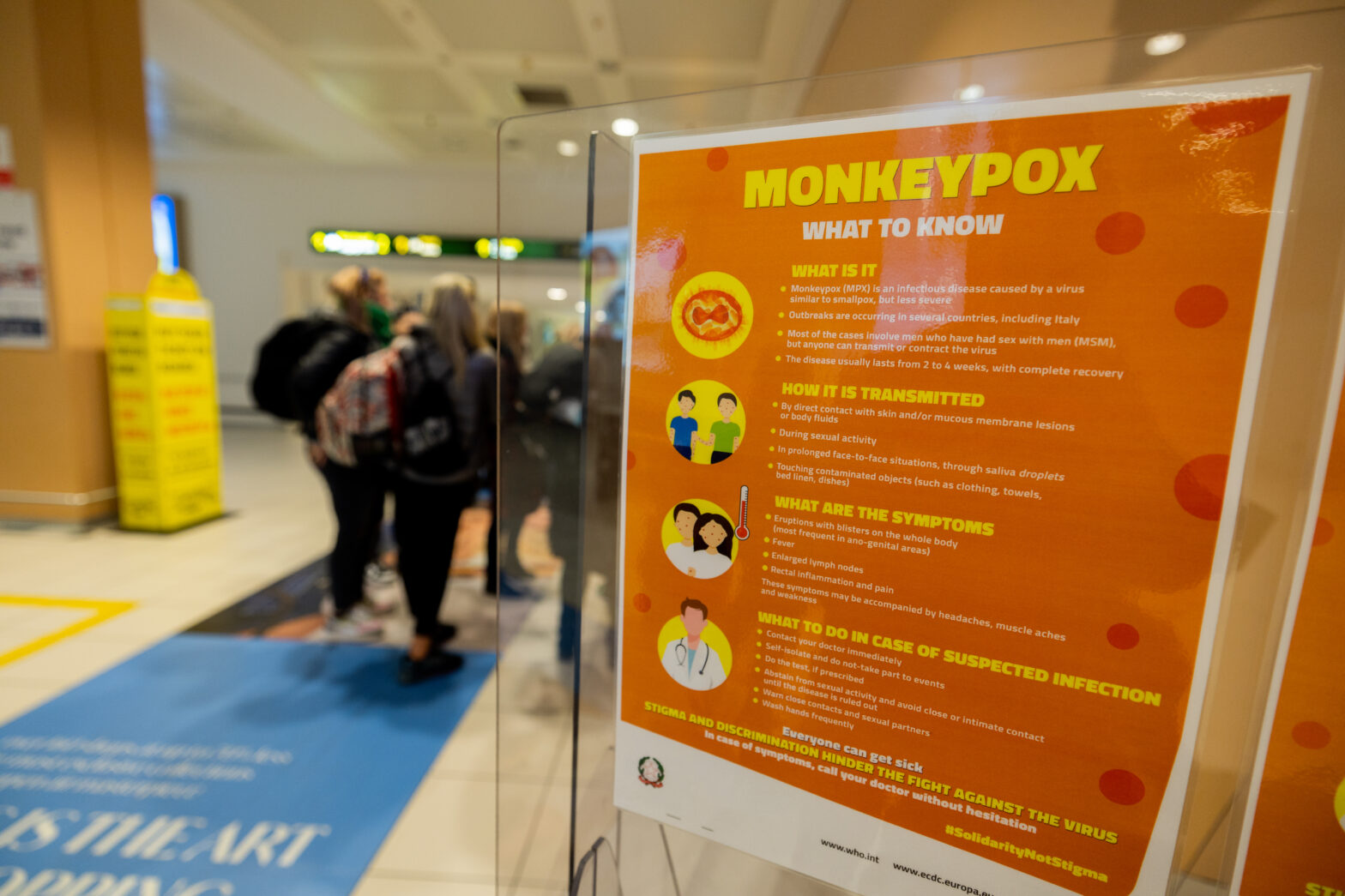 Monkeypox Travel Tips pictured: monkeypox information poster