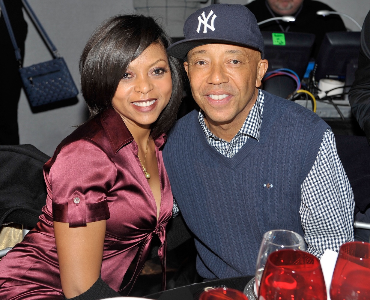 Actress Taraji P. Henson and Russell Simmons