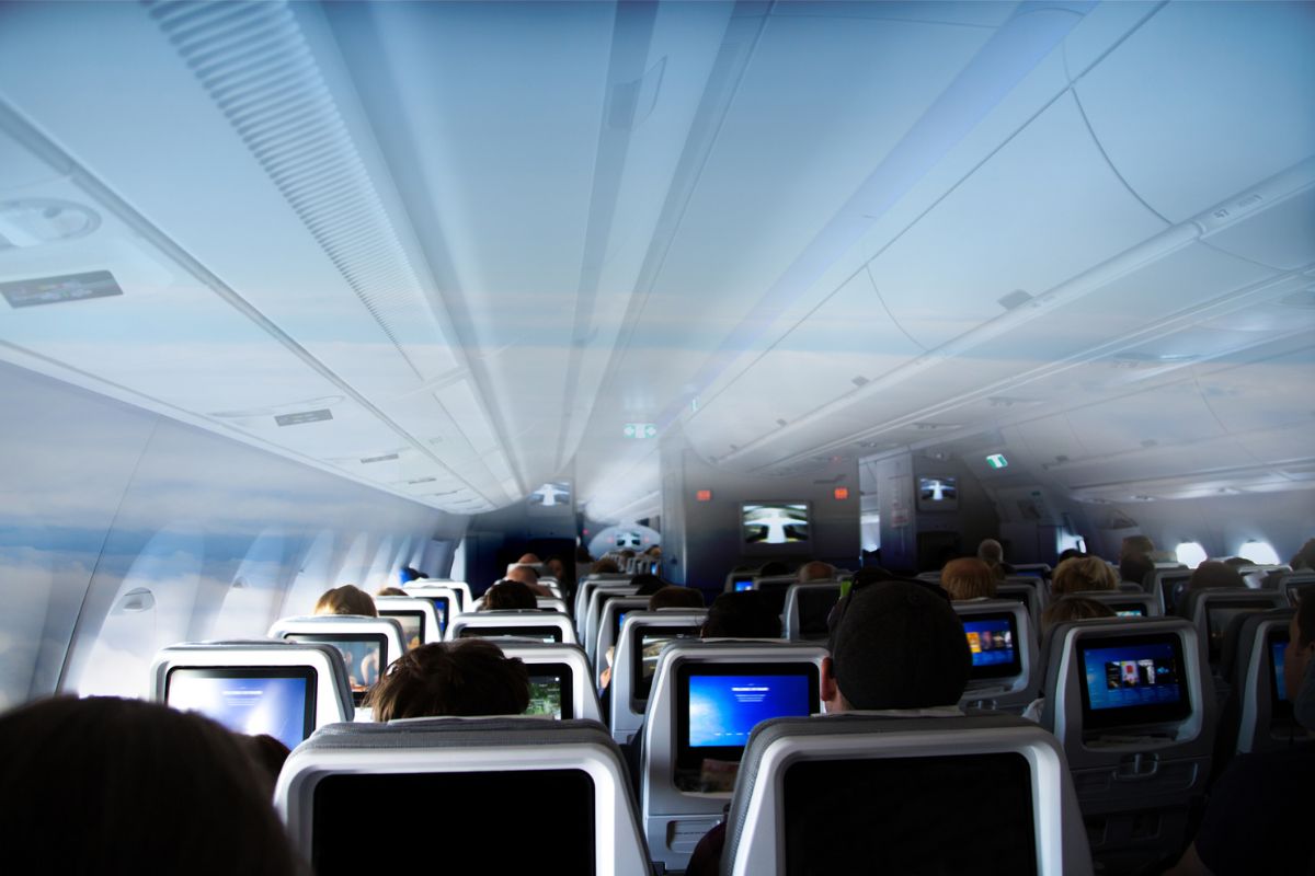 inside commercial aircraft