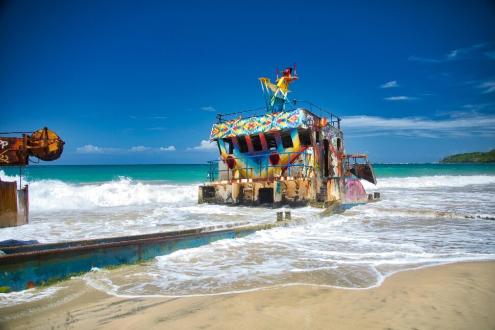 The Yicel Shipwreck in Limon, Costa Rica