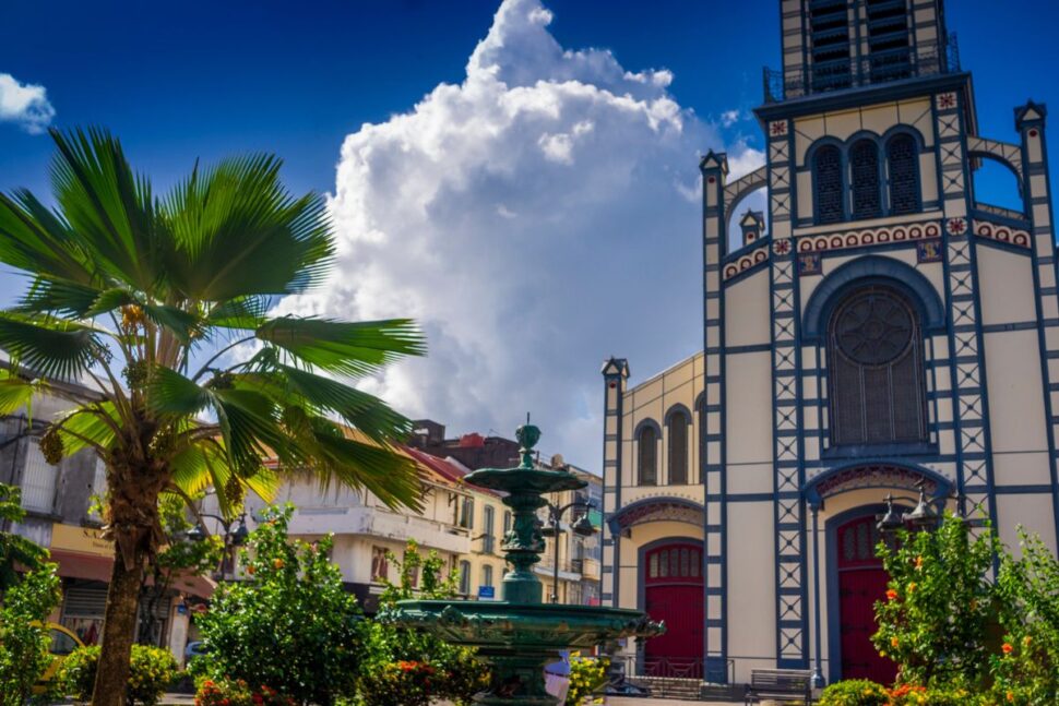 St. Louis Cathedral, in the heart of Fort de France, Martinique on a sunny day