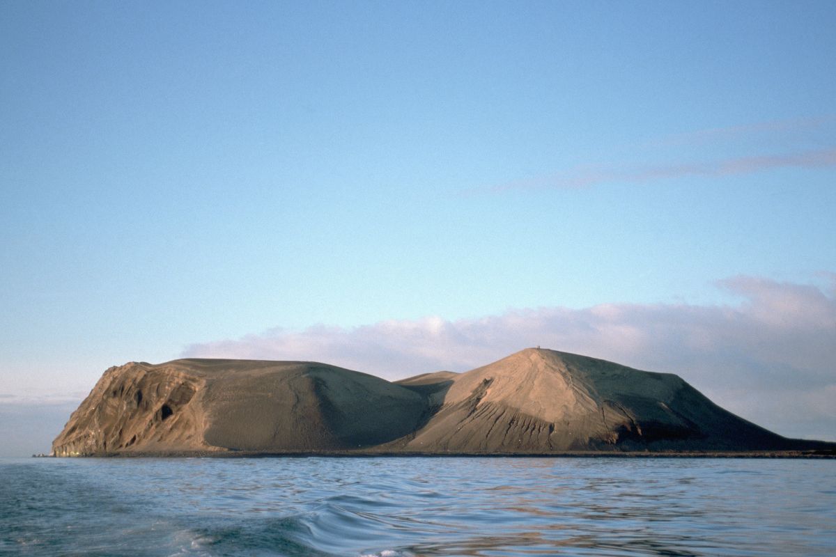 distant view of Surtsey Island