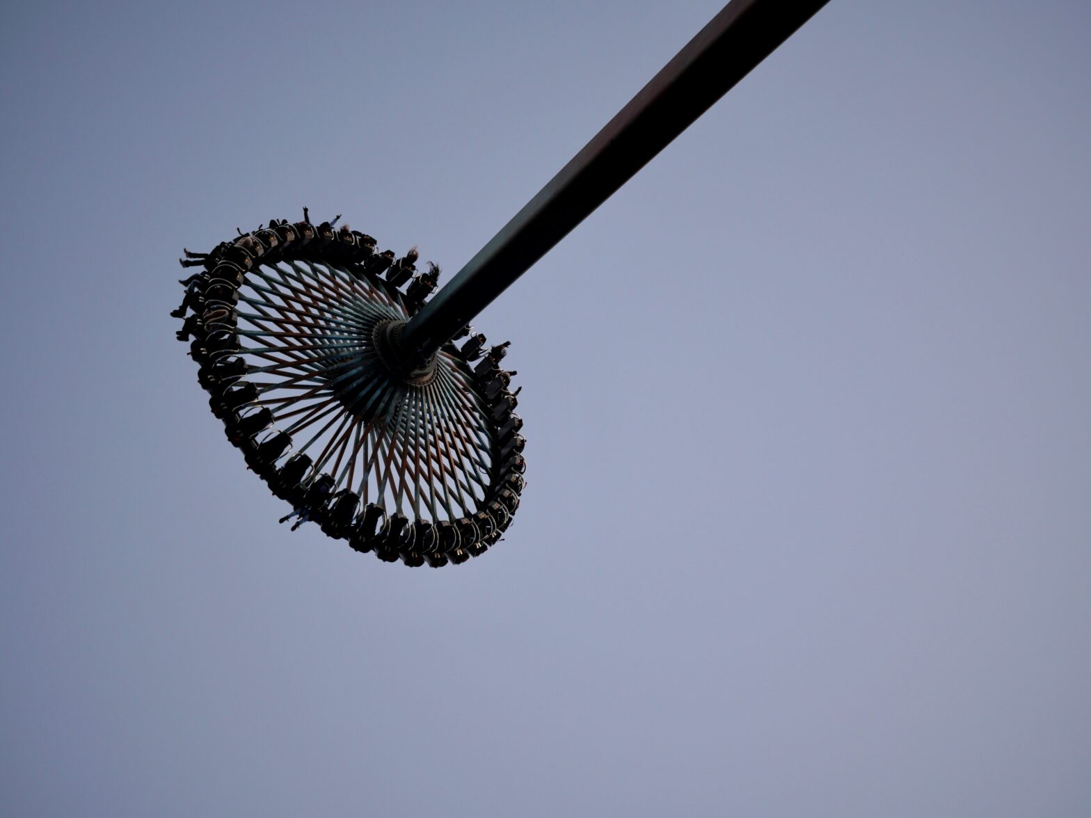 During a rainstorm, riders on the Six Flags Mexico ride were suspended over 240 feet in the air