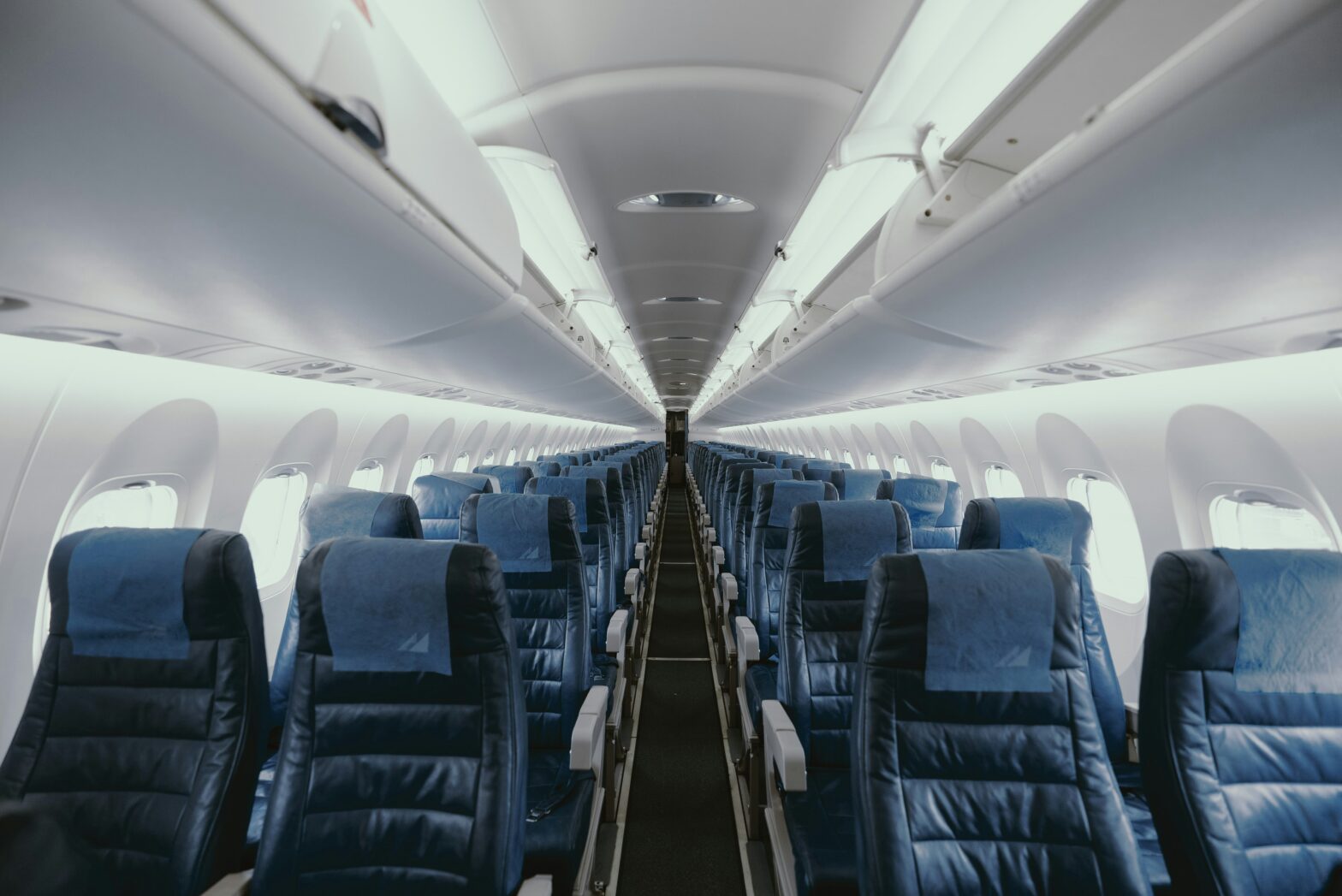 This study has established the best seats on an airplane for fliers. Pictured: empty airplane