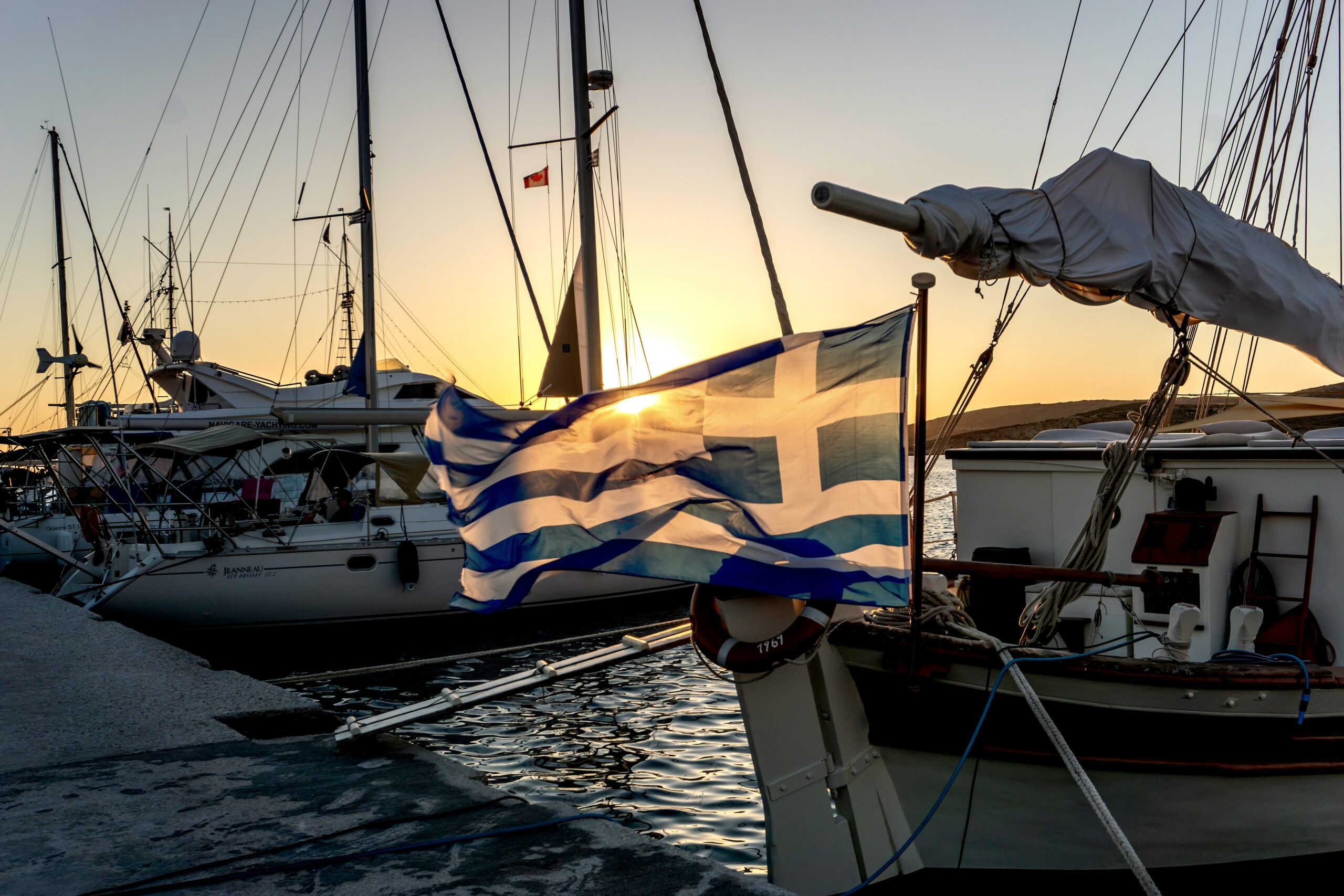 There are many different aquatic activities that visitors of Paros can enjoy. 
pictured: Paros boats