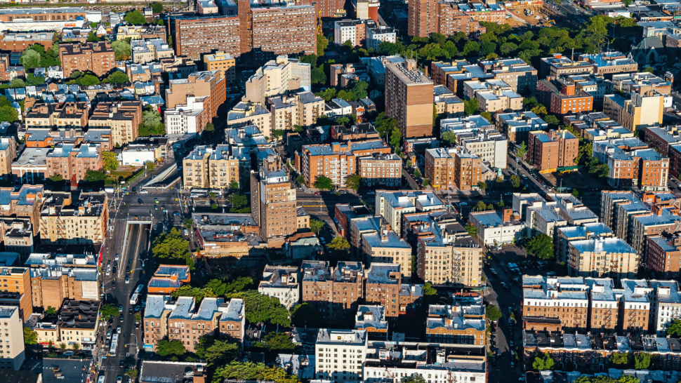 Marble Hill Aerial view of the Bronx 