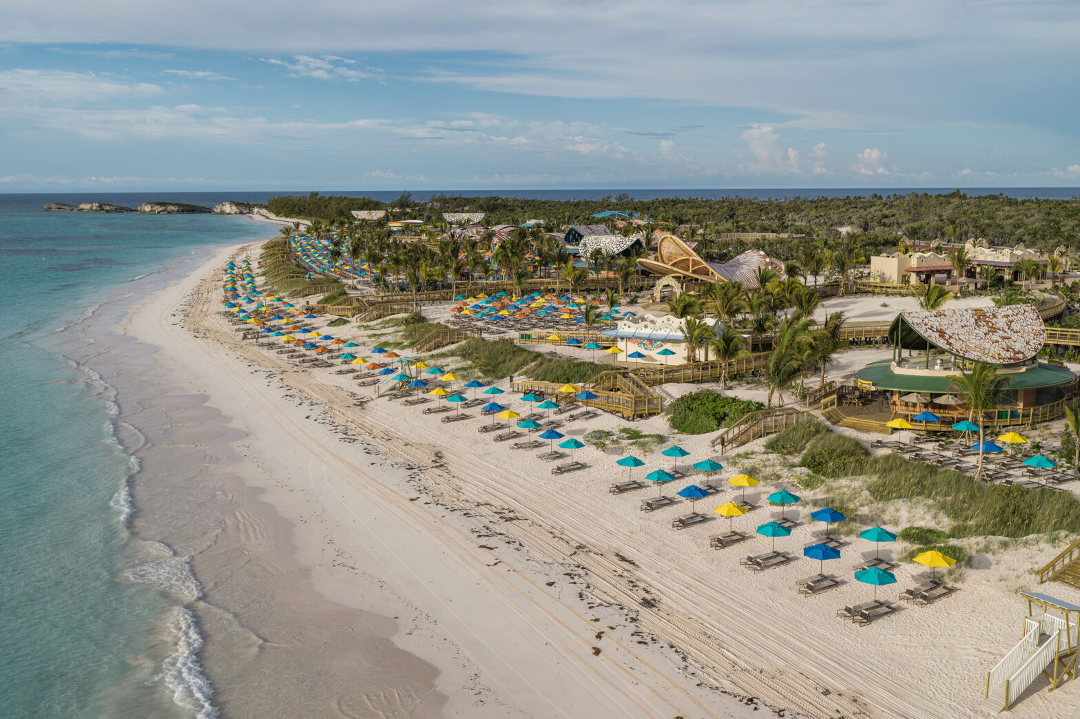 Aerial view of Disney Lookout Cay at Lighthouse Point.