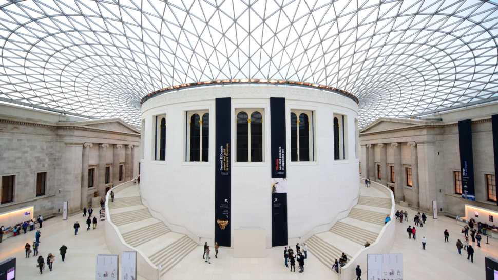 British Museum Interior one of Europe's most visited museums