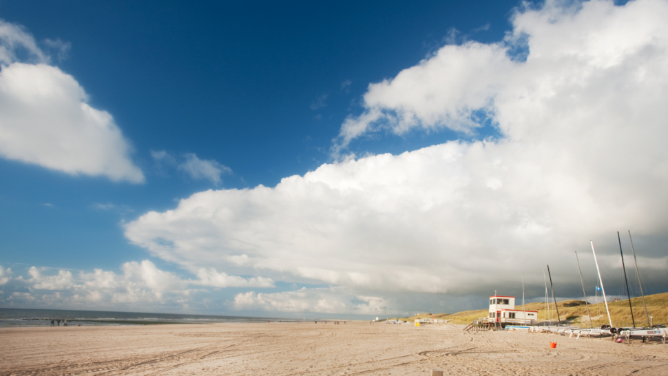 Dutch Coast at Daytime Callantsoog Beach Netherlands