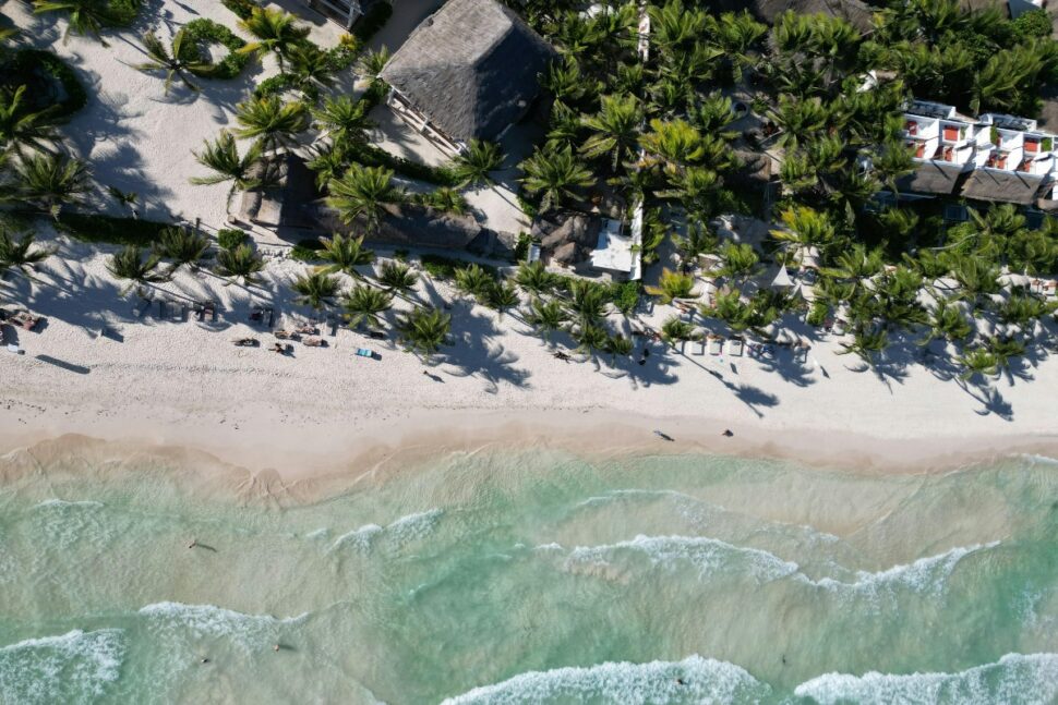 Exotic Beach along Sea