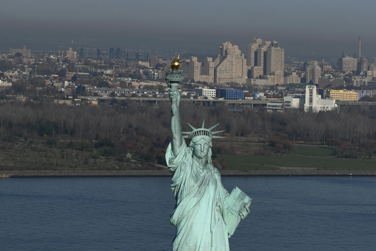 The Statue of Liberty in New York City.