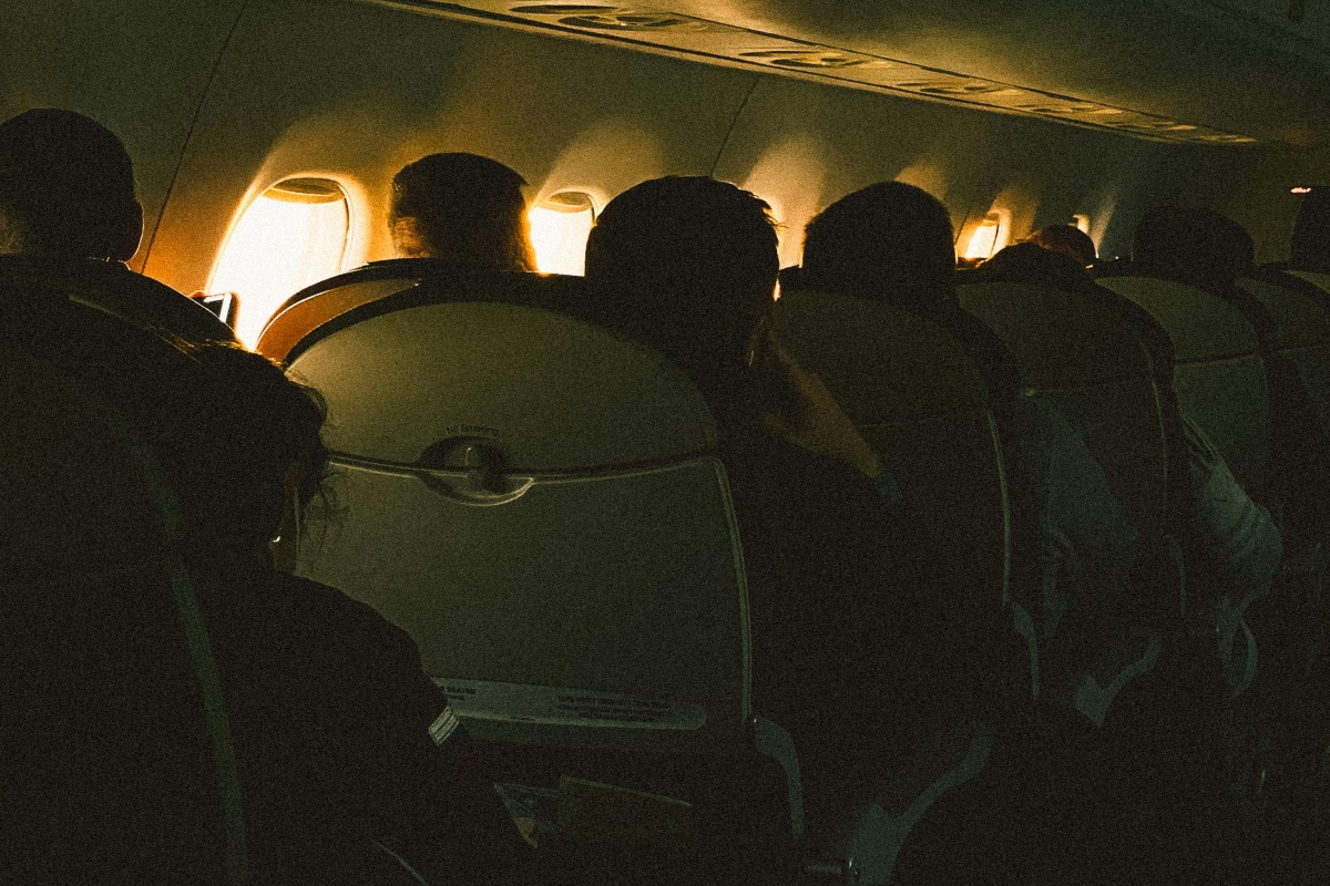 Passengers Sitting inside an Airplane