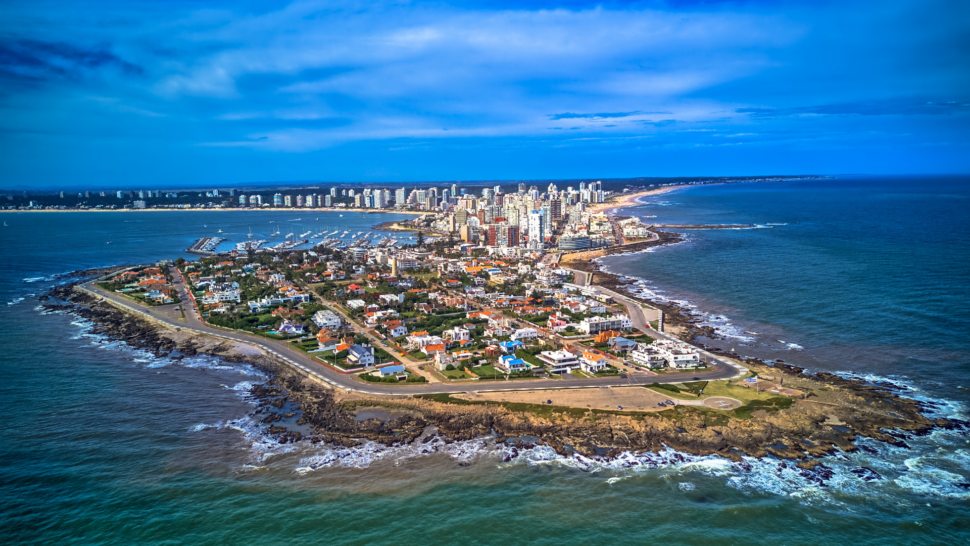 Aerial view of Punta Del Este, Uruguai 