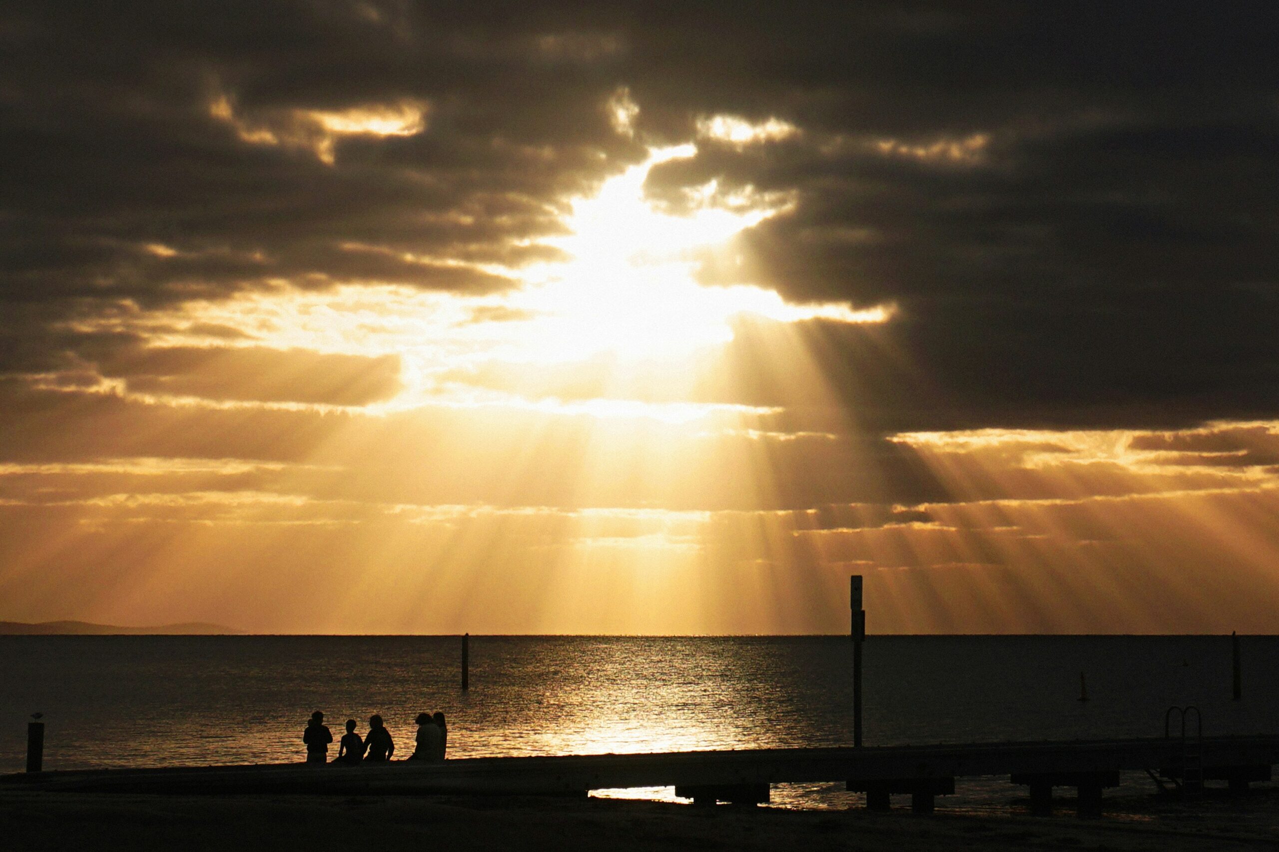 The sunset at Australian beaches are breathtaking.