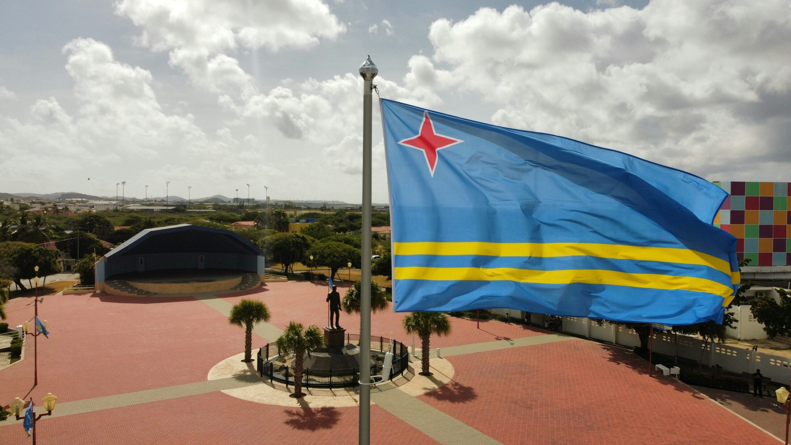 Oranjestad is Aruba's capital city. 
pictured: Oranjestad 