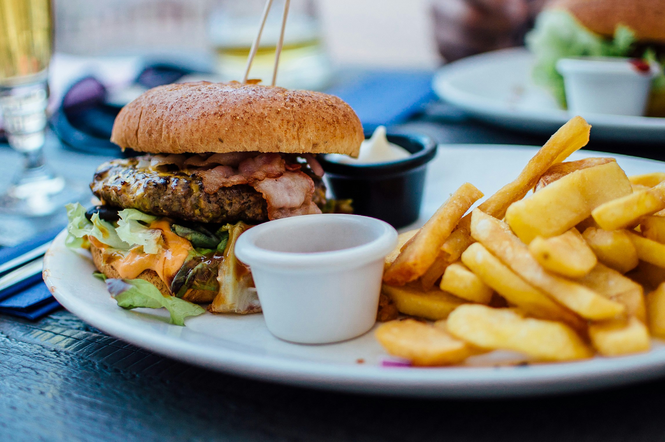 The food in Colorado is worth visiting for.
Pictured: burger and fries in Colorado 