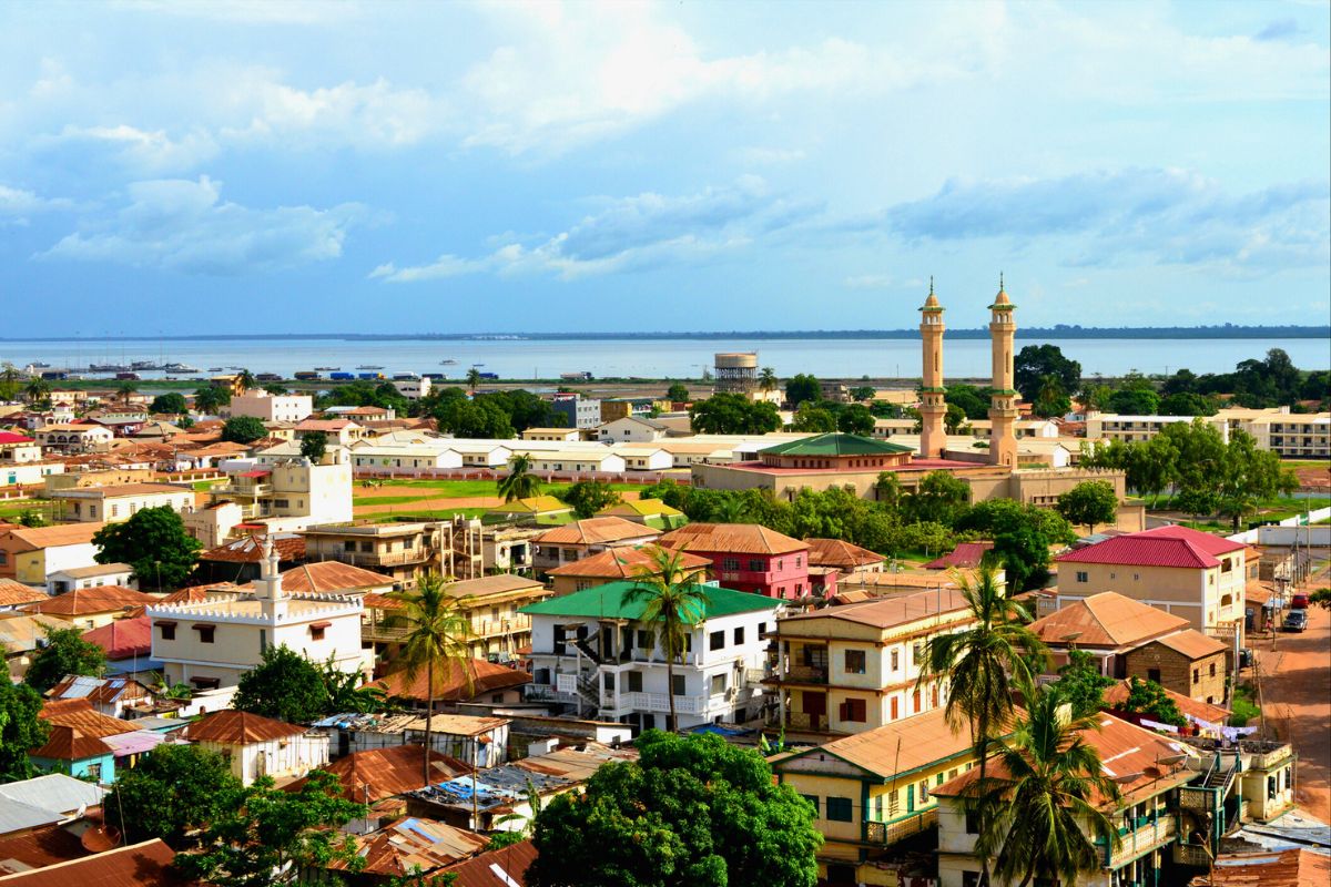 aerial view of Banjul, The Gambia