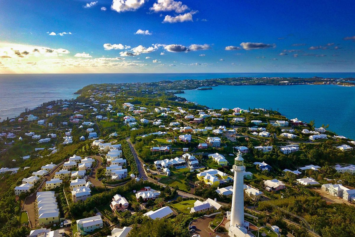 aerial view of Bermuda