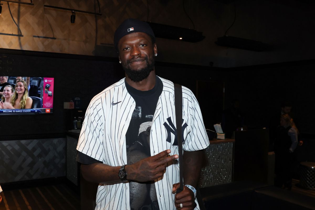 Julius Randle of the New York Knicks at a Yankees game