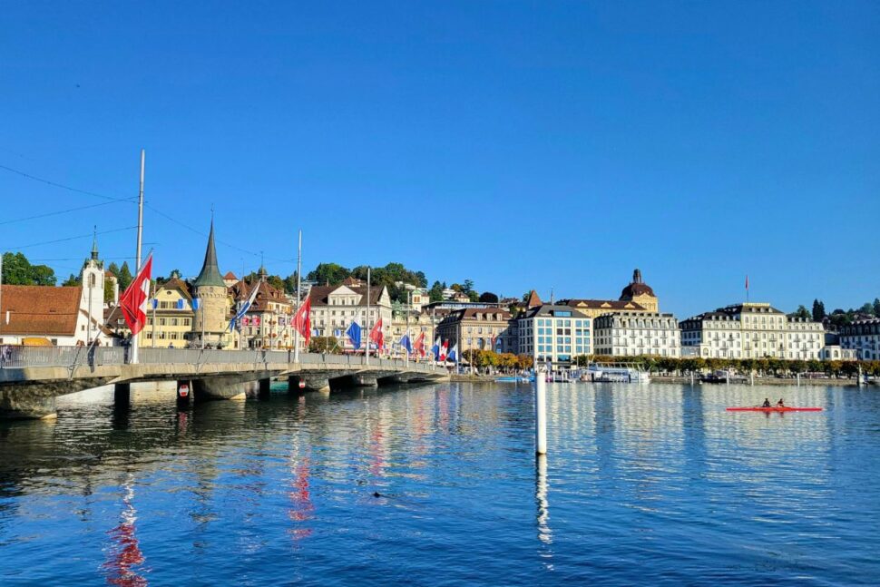 bridge and building in Lucern Switzerland