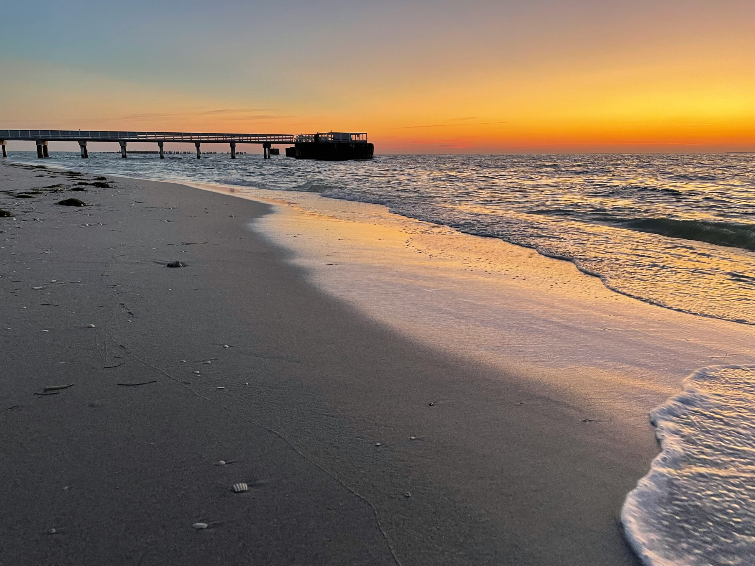 Florida's beaches are beautiful at sunset. 