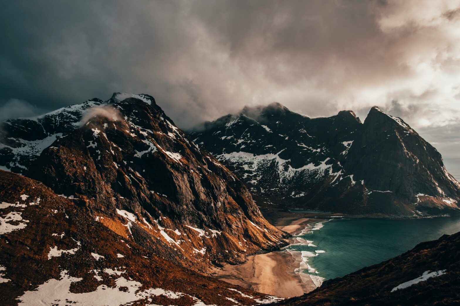 Norway mountains during the winter.