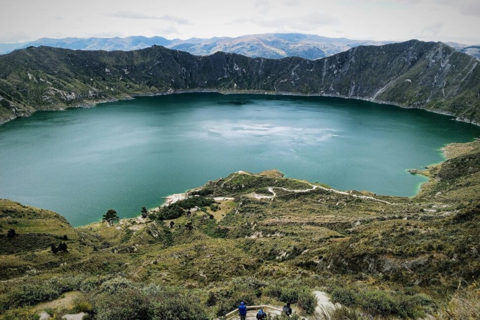 View of the Quilotoa Lake in Ecuador
