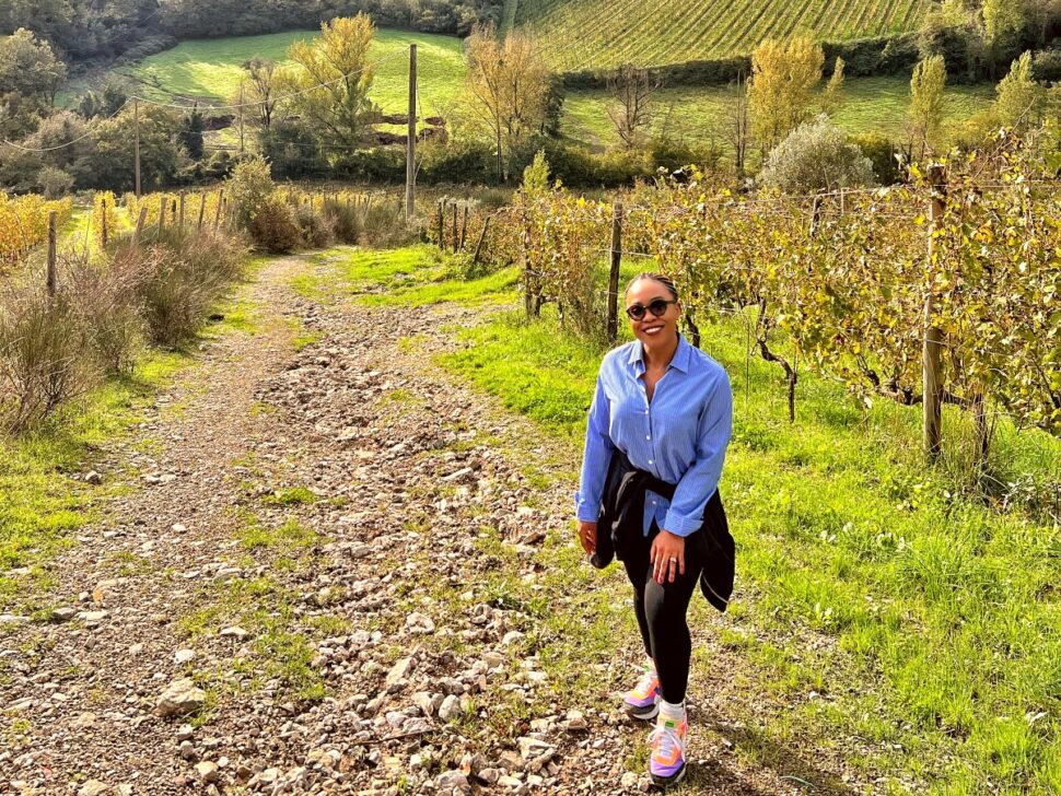 woman on hiking trails