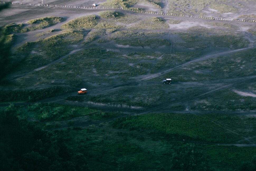 Cars driving on a road in a foreign country with an international driving license